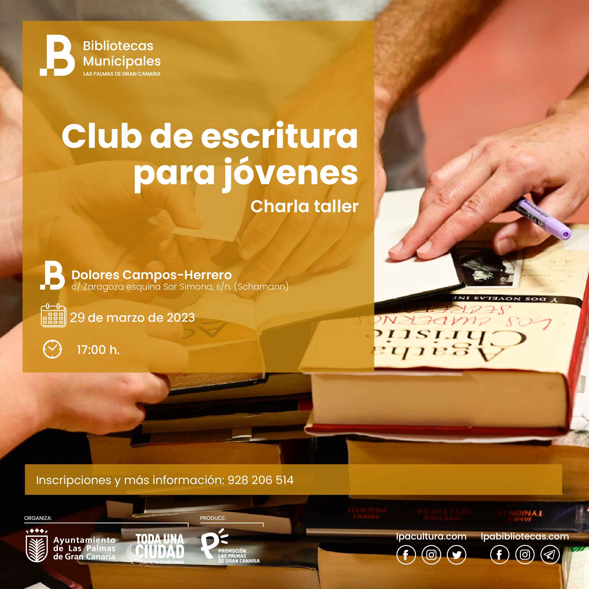 Club de escritura para jóvenes – LPA Bibliotecas Municipales